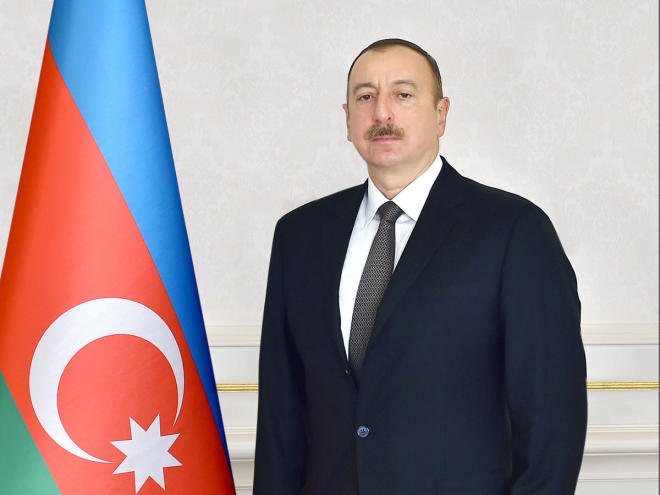Ильхам Алиев на церемонии открытия