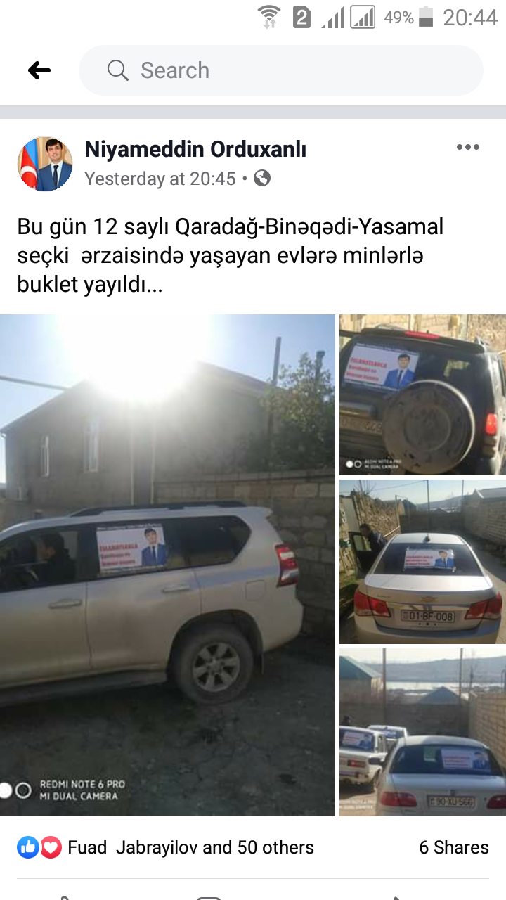 Niyaməddin Orduxanlı seçicilərlə görüşə başlayıb Niyaməddin Orduxanlı seçicilərlə görüşə başlayıb