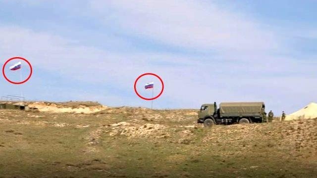 Ermənistandan Qarabağda ŞOK PKK TAKTİKASI: Rusiya bayrağı ilə... - FOTO