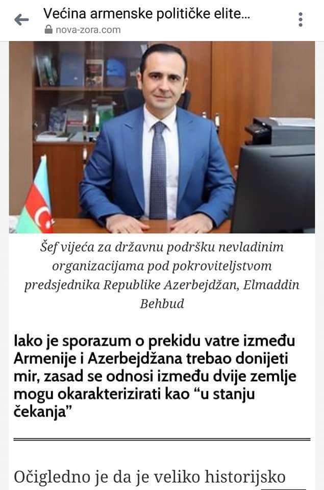 Elməddin Behbudun məqaləsi Avropa və Asiya mediasında