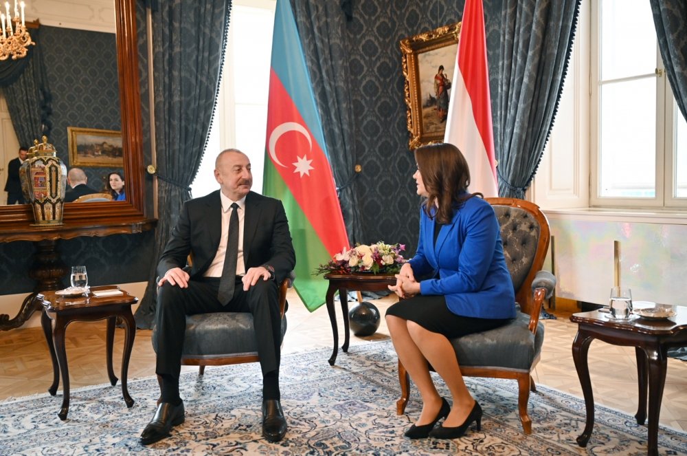 İlham Əliyev Macarıstan Prezidenti ilə görüşdü - FOTO