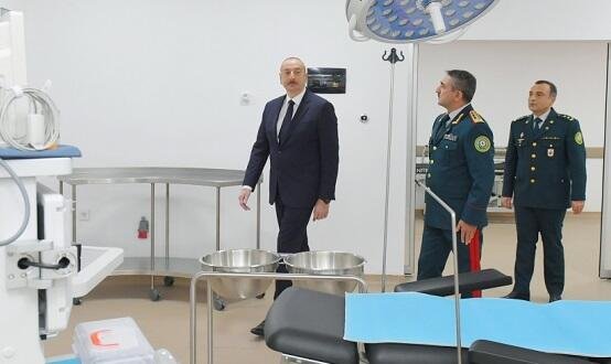 Prezident DSX-nin hərbi hospital kompleksinin açılışında...