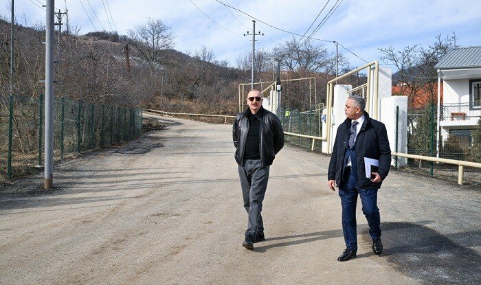 İlham Əliyev Ağdərədə... - Foto